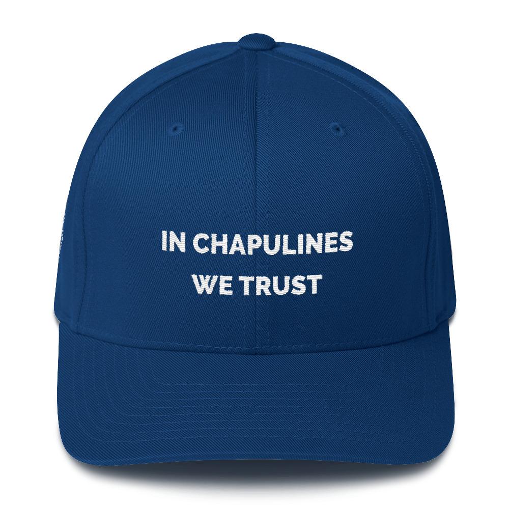 MerciMercado In chapulines We Trust Cap Front View Blue