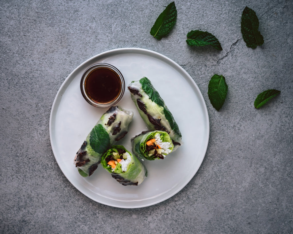 MerciMercado Recipe RICE PAPER ROLLS WITH CHAPULINES AND LIME-JALAPEÑO SOY SAUCE