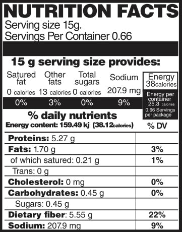 MerciMercado Chapulines Chipotle Recipe 0.35 Oz Nutrition Facts