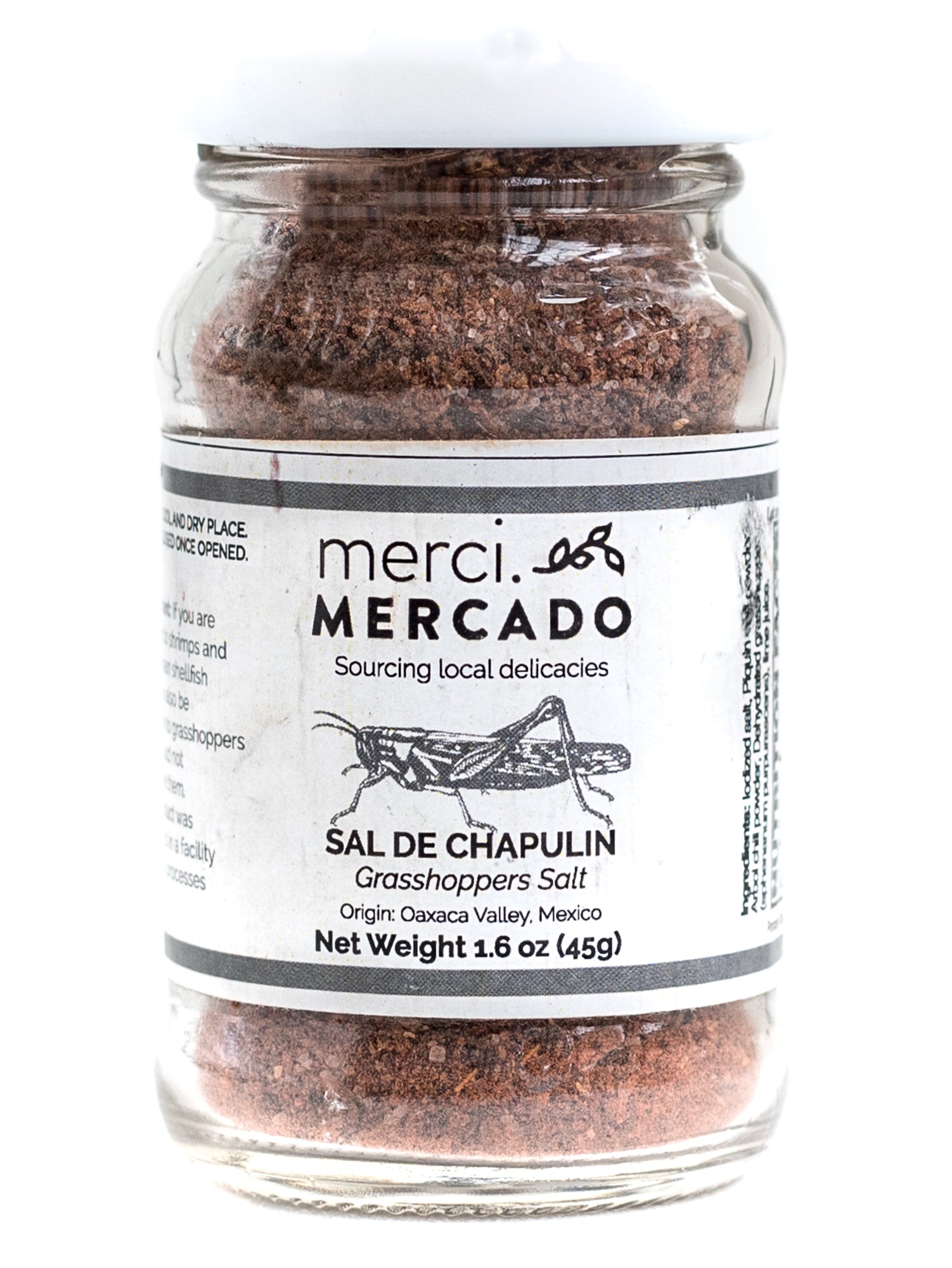 MerciMercado Sal de Chapulín (Grasshoppers salt) 1.6 Oz
