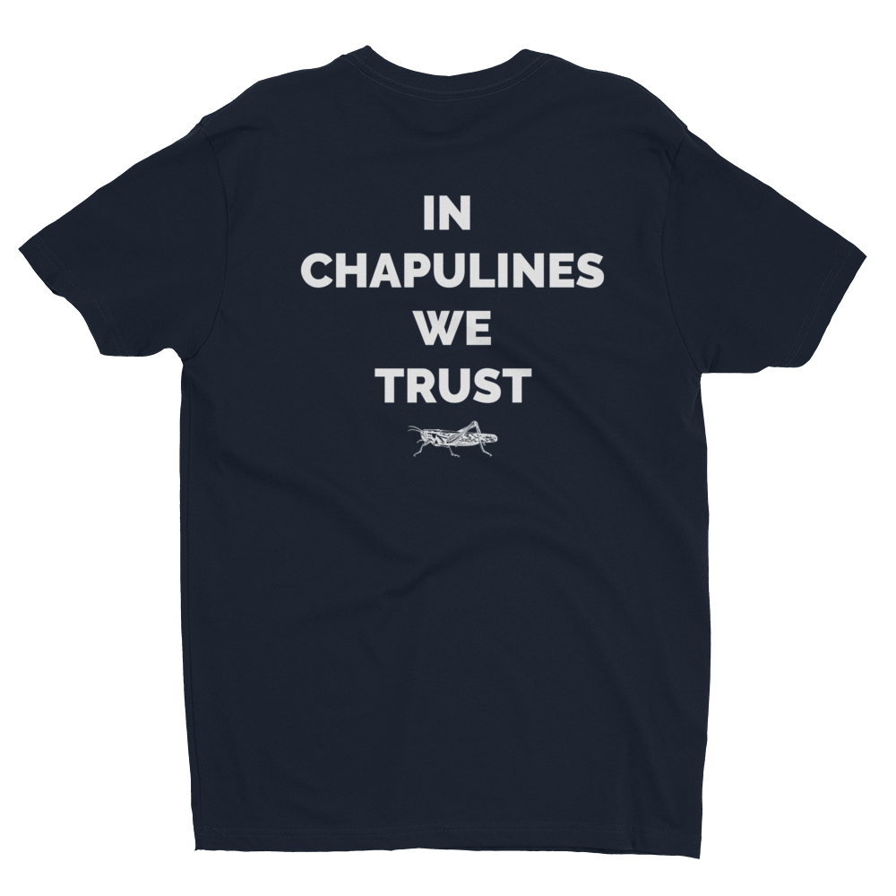 MerciMercado In Chapulines We Trust T-shirt Back View Midnight Navy